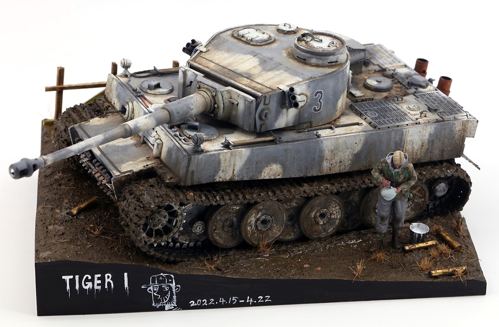ドイツ タイガー 1 極初期生産型 第502重戦車大隊 レニングラード 1942/3 冬 3in1 プラモデル (ボーダーモデル 1/35 ミリタリー No.BT-014) 商品画像_4