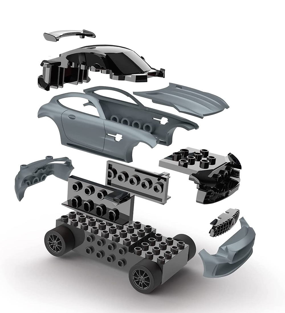 メルセデスベンツ AMG GTR グレー プラモデル (レベル Build'N Race No.23152) 商品画像_1