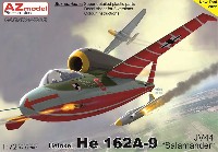 AZ model 1/72 エアクラフト プラモデル ハインケル He162A-9 サラマンダー JV44