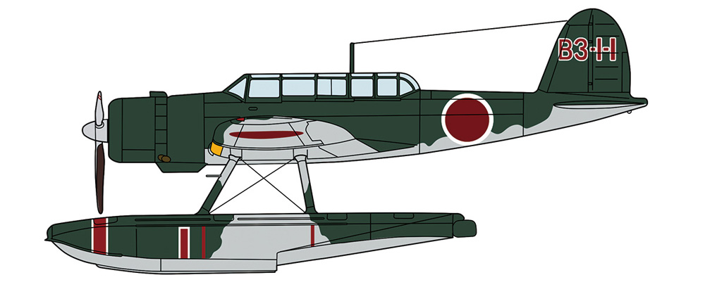 愛知 E13A1 零式水上偵察機 11型 金剛搭載機 w/カタパルト プラモデル (ハセガワ 1/72 飛行機 限定生産 No.02416) 商品画像_2
