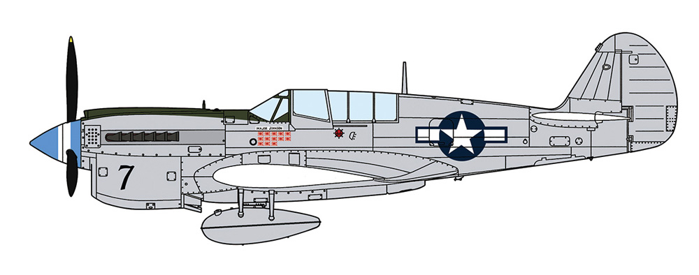 P-40N ウォーホーク ナチュラルメタル エーセス プラモデル (ハセガワ 1/48 飛行機 限定生産 No.07516) 商品画像_2