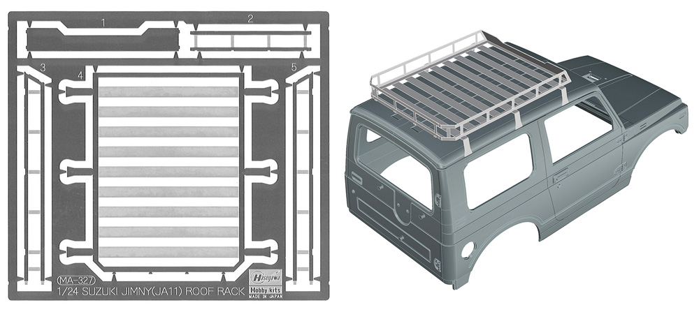スズキ ジムニー (JA11-5型) w/ルーフキャリア プラモデル (ハセガワ 1/24 自動車 限定生産 No.20606) 商品画像_2