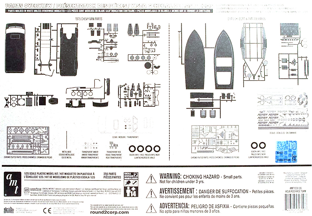 アクアロッド・レースチーム 1975 シェビー バン ＆ レースボート & ボートトレーラー プラモデル (amt 1/25 カーモデル No.AMT1338/06) 商品画像_1