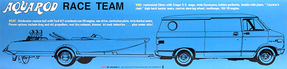 アクアロッド・レースチーム 1975 シェビー バン ＆ レースボート & ボートトレーラー プラモデル (amt 1/25 カーモデル No.AMT1338/06) 商品画像_2