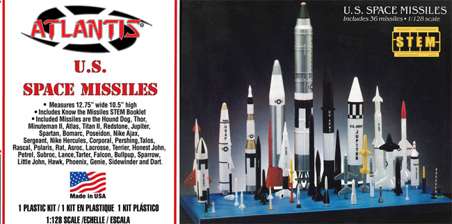 アメリカ スペースミサイル 36本セット プラモデル (アトランティス プラスチックモデルキット No.M6871) 商品画像
