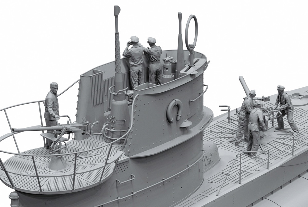 ドイツ 潜水艦 乗組員 & 指揮官 6体セット レジン (ボーダーモデル 1/35 ミリタリー No.BR002) 商品画像_2