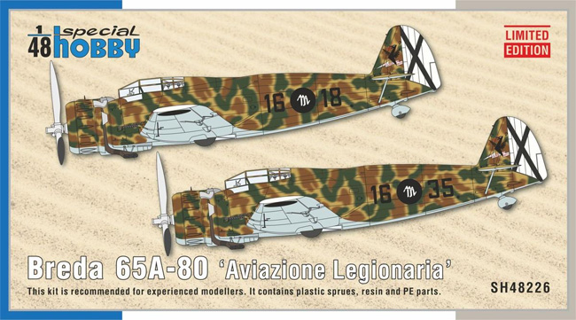 ブレダ Ba65A-80 スペイン内戦 プラモデル (スペシャルホビー 1/48 エアクラフト プラモデル No.SH48226) 商品画像