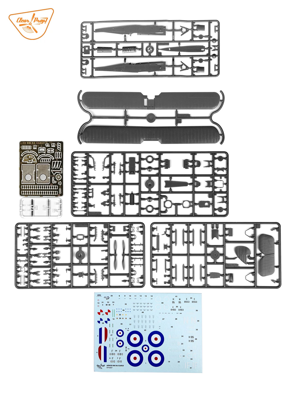 エアコー DH.9A 初期型 プラモデル (クリアープロップ 1/72 スケールモデル No.CP72027) 商品画像_1