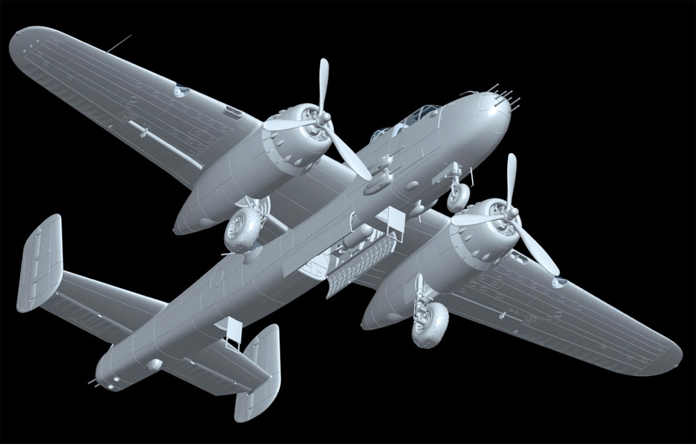 B-25J ミッチェル Strafing babes プラモデル (HKモデル 1/32 エアクラフト No.01E036) 商品画像_4