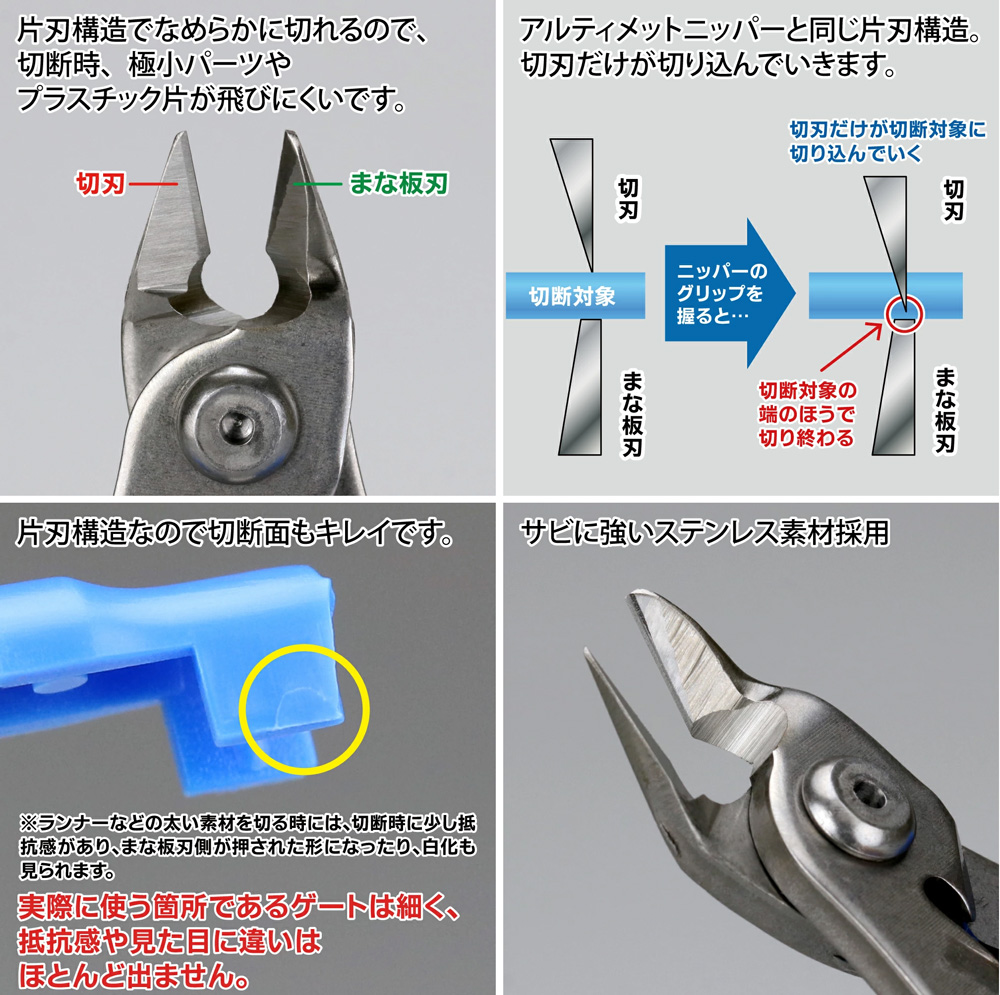 片刃ニッパー ST ニッパー (ゴッドハンド 模型工具 No.GH-PNS-135) 商品画像_2