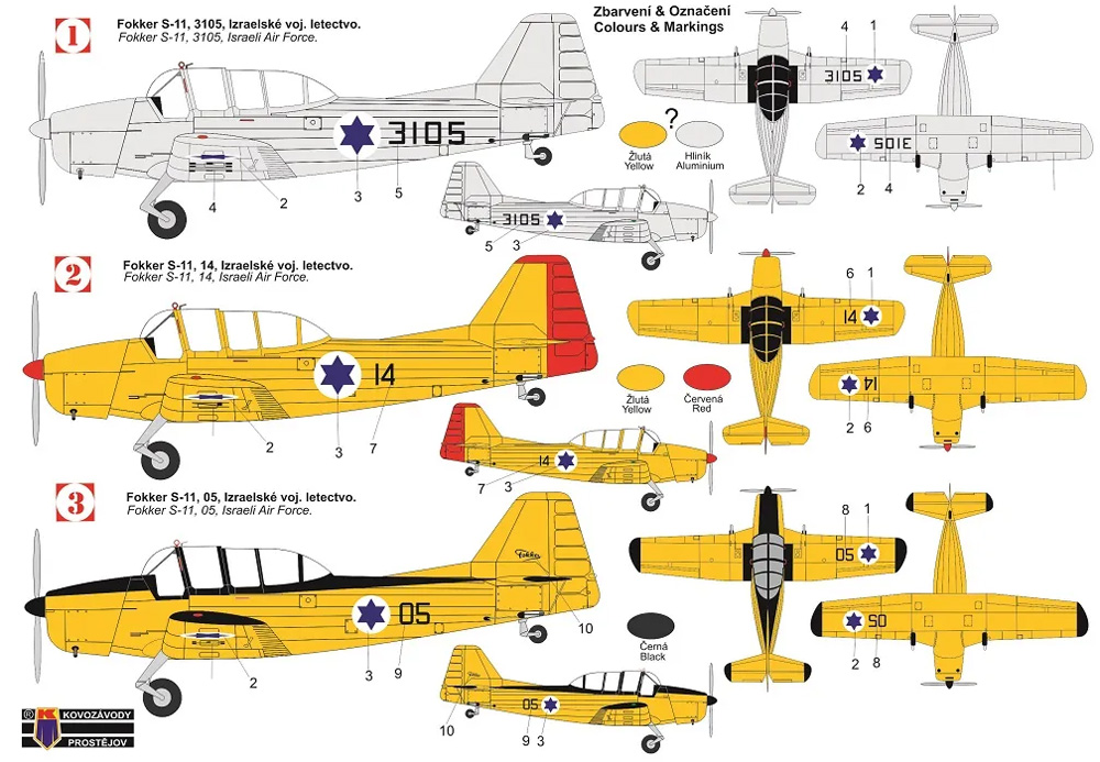 フォッカー S-11 インストラクター イスラエル プラモデル (KPモデル 1/72 エアクラフト プラモデル No.KPM0372) 商品画像_1