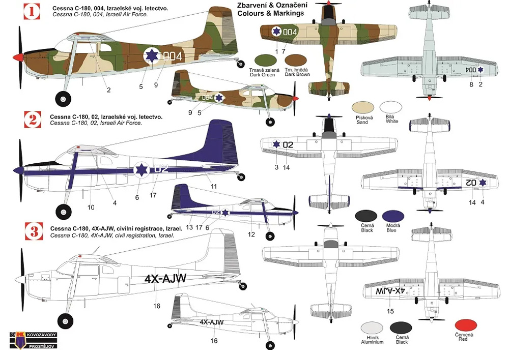 セスナ C-180 (U-17) イスラエル プラモデル (KPモデル 1/72 エアクラフト プラモデル No.KPM0369) 商品画像_1