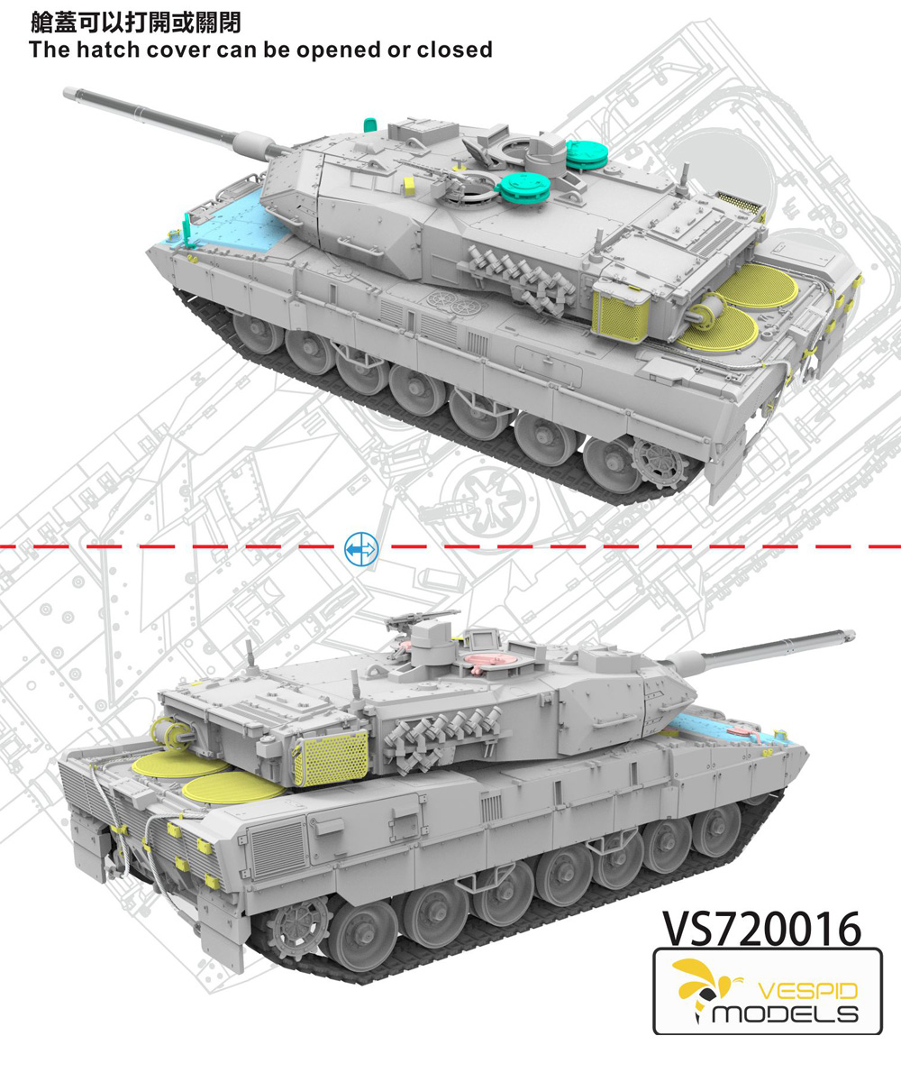 レオパルト 2A7V ドイツ主力戦車 プラモデル (ヴェスピッドモデル 1/72 ミリタリー No.VS720016) 商品画像_4