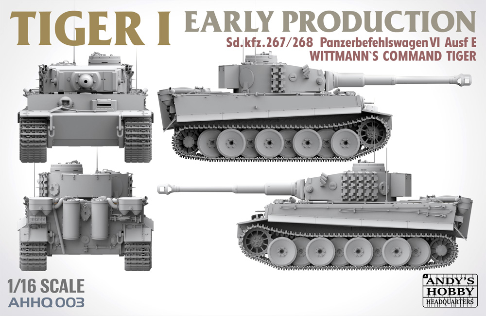 ティーガー 1 前期型 Pz.Kpfw.VI Ausf.E / Sd.Kfz.181 プラモデル (タコム 1/16 ミリタリー No.AHHQ
-003) 商品画像_3