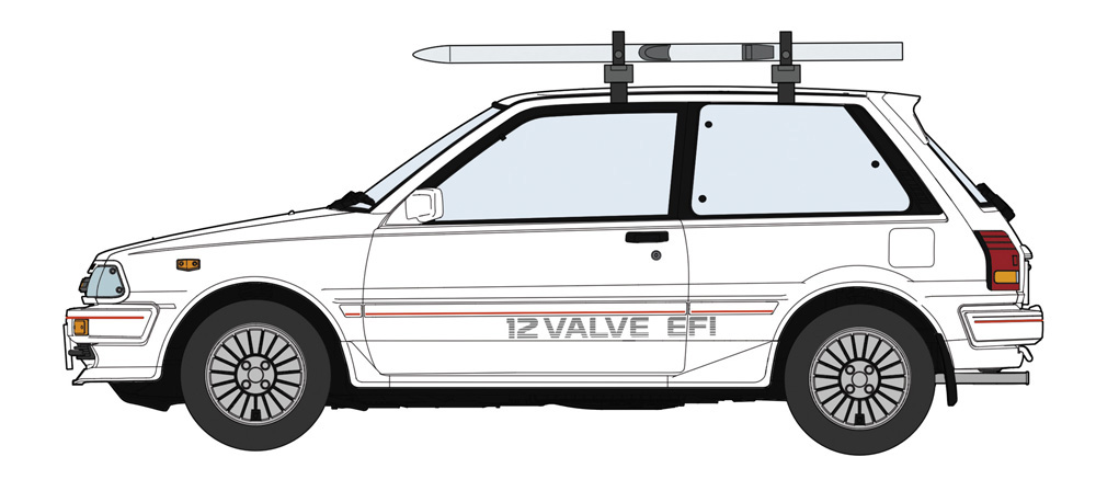 トヨタ スターレット EP71 Si ホワイトリミテッド（3ドア） スキーバージョン プラモデル (ハセガワ 1/24 自動車 限定生産 No.20610) 商品画像_1