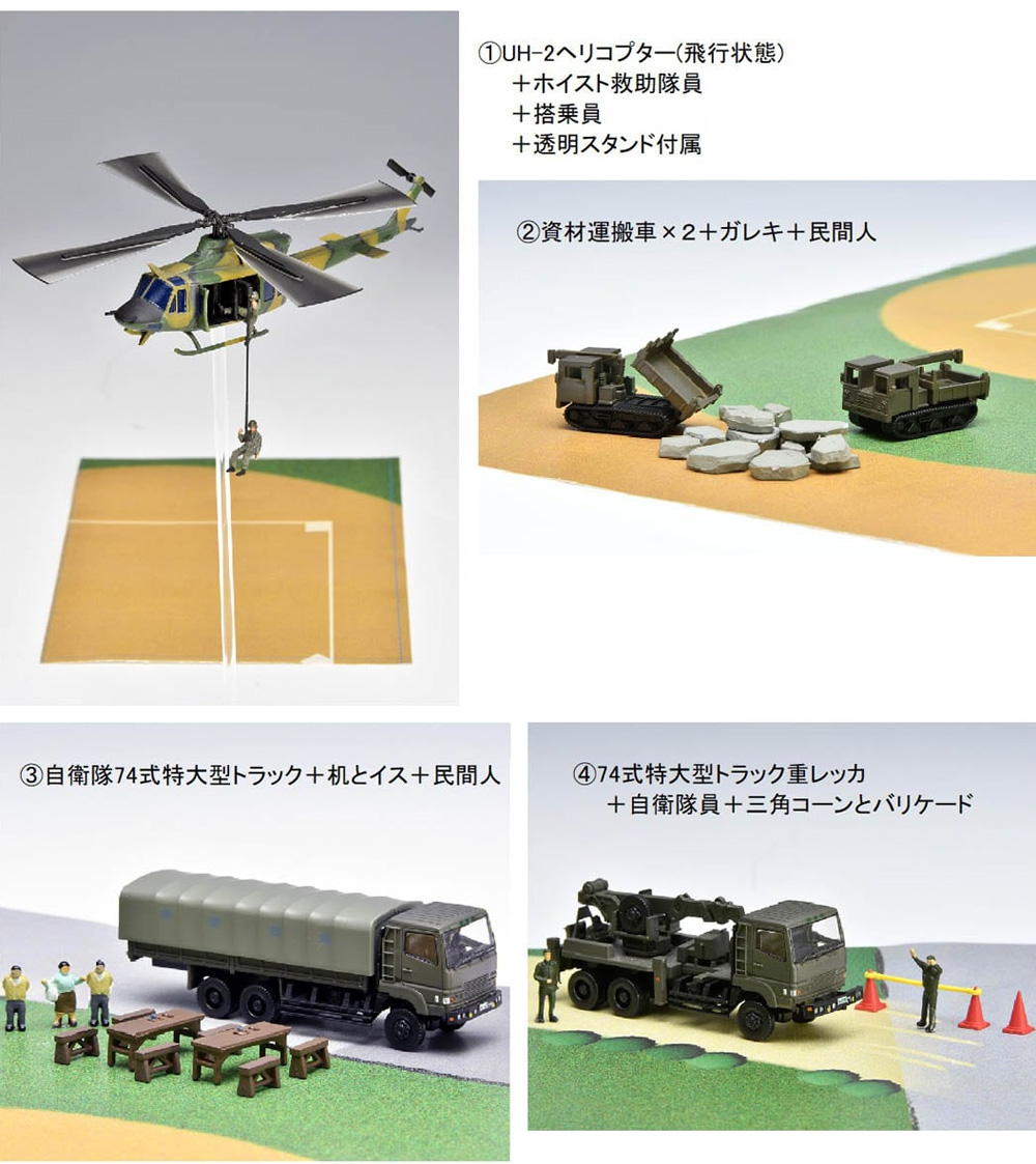 自衛隊防災訓練現場 (1BOX=8個入り) プラモデル (トミーテック GJ！はたらくのりもの百景 No.003) 商品画像_3