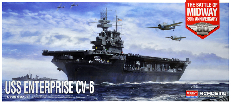 USS エンタープライズ CV-6 ミッドウェイ作戦 プラモデル (アカデミー 艦船・船舶 No.14409) 商品画像