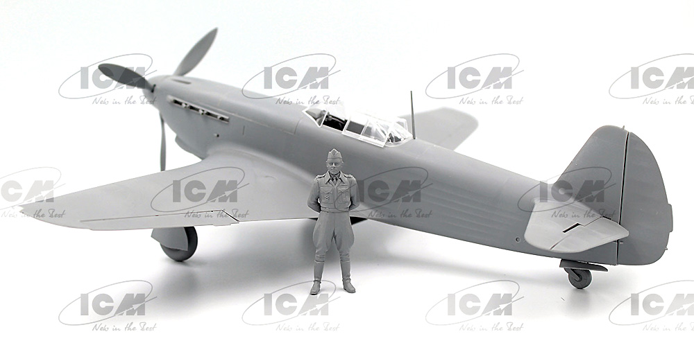 ノルマンディー・ニーメン (Yak-9T w/Roland figure) プラモデル (ICM 1/32 エアクラフト No.32093) 商品画像_2