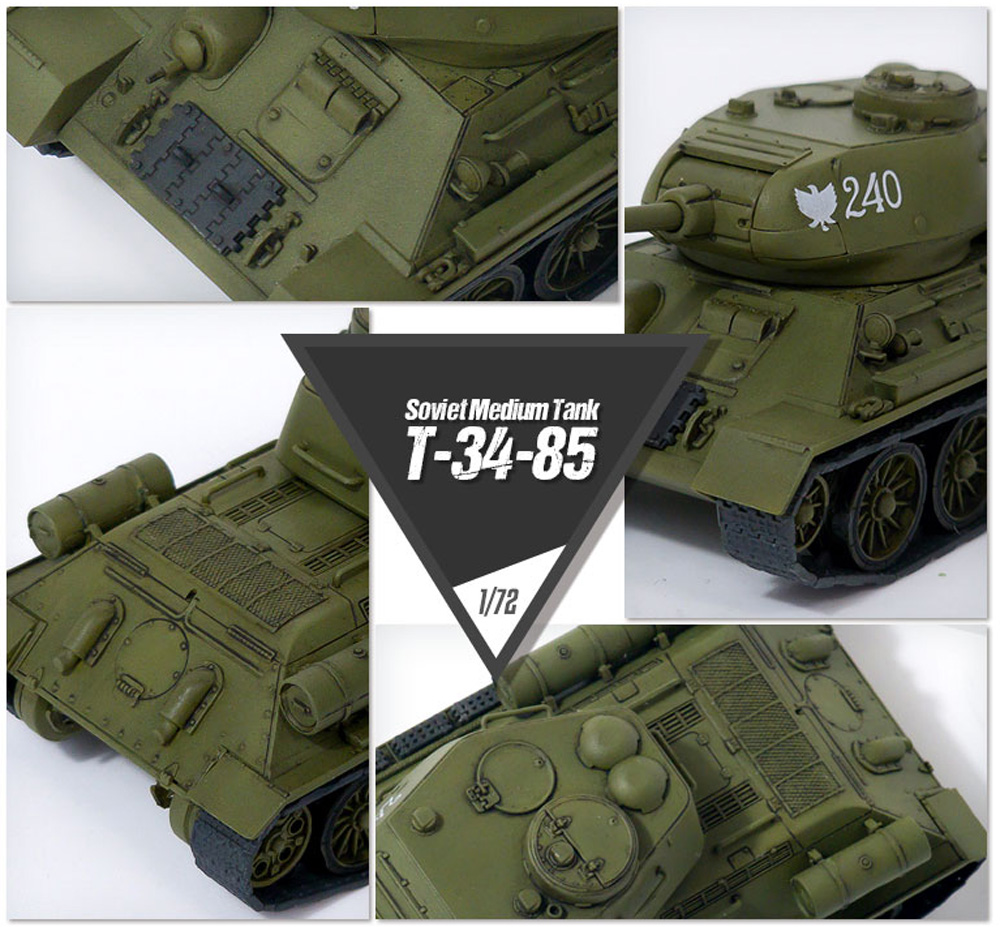 ソビエト中戦車 T-34/85 プラモデル (アカデミー 1/72 Scale Armor No.13421) 商品画像_2