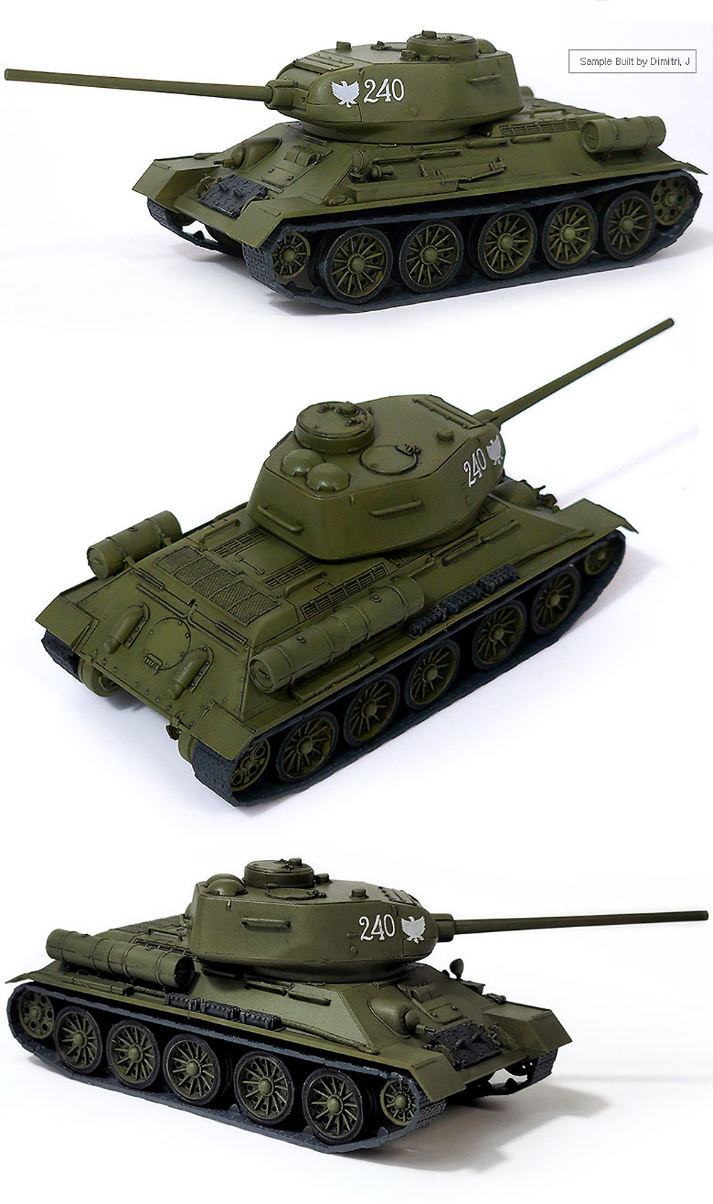 ソビエト中戦車 T-34/85 プラモデル (アカデミー 1/72 Scale Armor No.13421) 商品画像_3