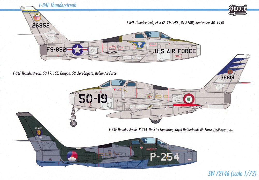 F-84F サンダーストリーク パート 1 プラモデル (ソード 1/72 エアクラフト プラモデル No.SWD72146) 商品画像_1