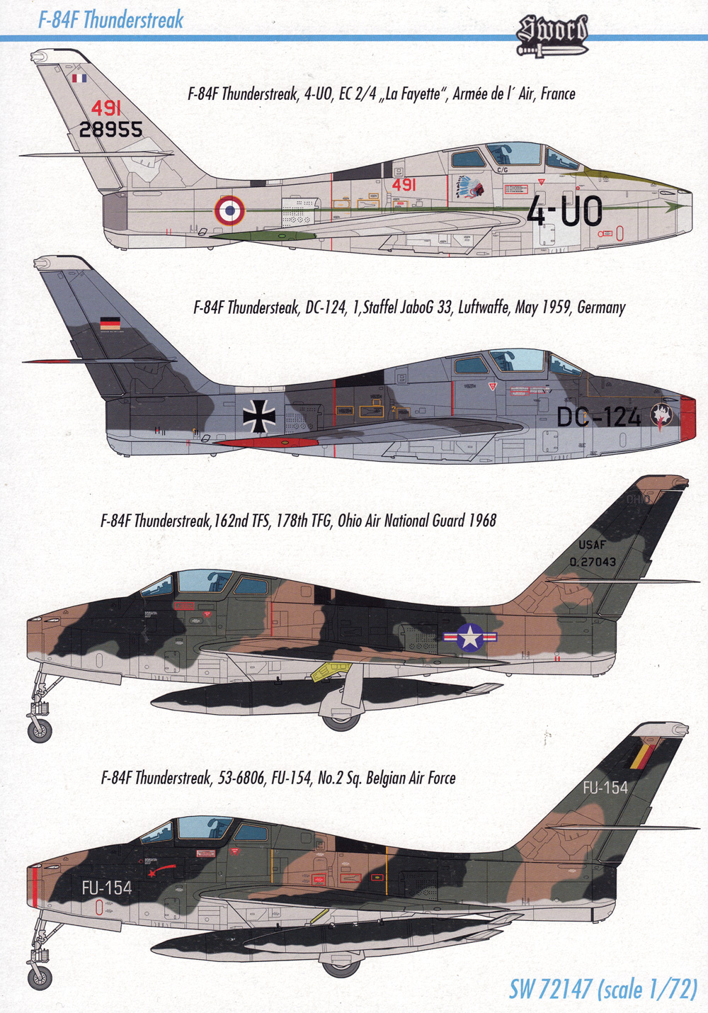 RF-84F サンダーストリーク パート 2 プラモデル (ソード 1/72 エアクラフト プラモデル No.72147) 商品画像_1
