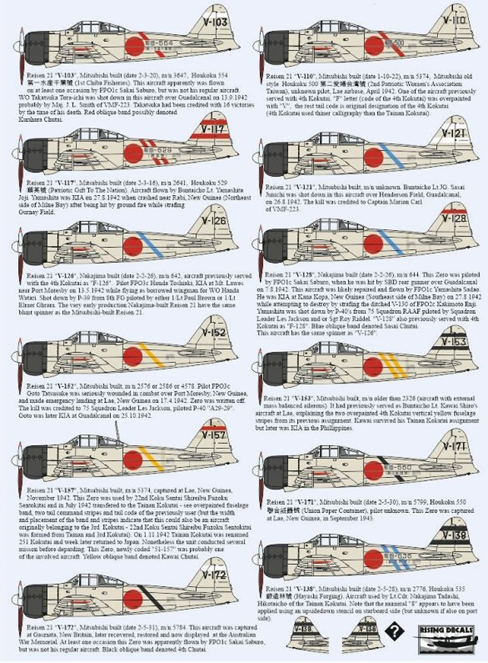 台南海軍航空隊 1/72 デカール (ライジングモデル 1/72 RISING DECALS (ライジングデカール) No.RD72102) 商品画像_2