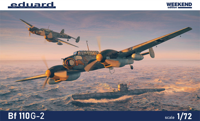 メッサーシュミット Bf110G-2 プラモデル (エデュアルド 1/72 ウィークエンド エディション No.7468) 商品画像
