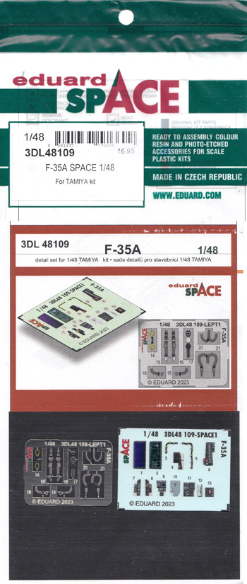 F-35A スペース 内装3Dデカール w/エッチングパーツセット (タミヤ用) エッチング (エデュアルド 1/48 SPACE No.3DL48109) 商品画像