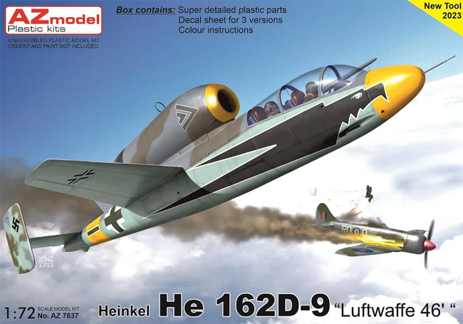 ハインケル He162D-9 ルフトバッフェ 1946 プラモデル (AZ model 1/72 エアクラフト プラモデル No.AZ7837) 商品画像