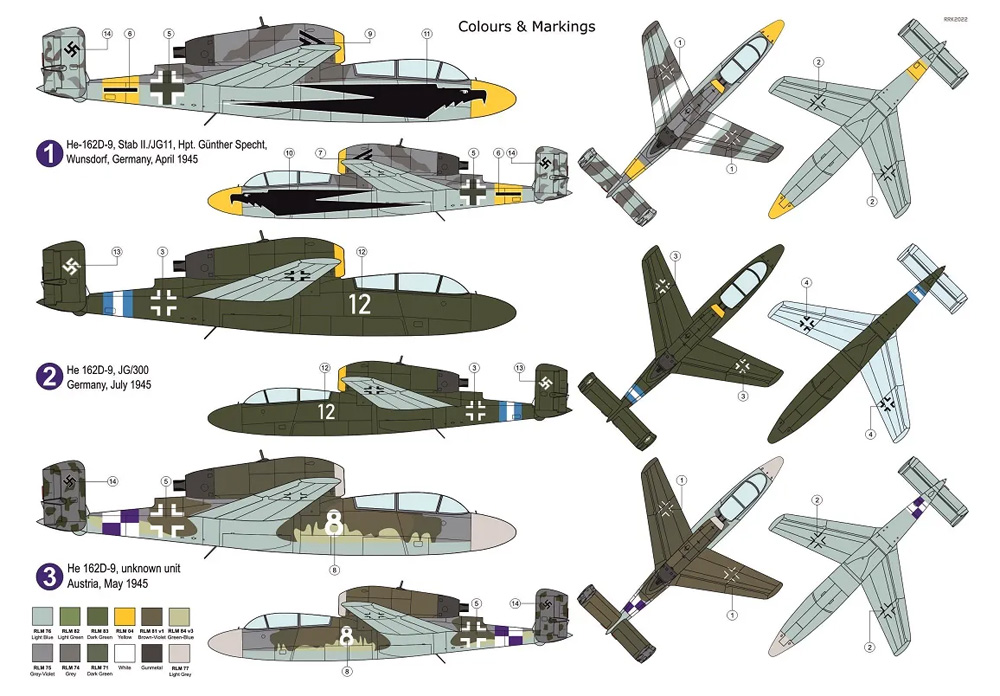 ハインケル He162D-9 ルフトバッフェ 1946 プラモデル (AZ model 1/72 エアクラフト プラモデル No.AZ7837) 商品画像_1