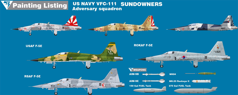 F-5N/E タイガー 2 アメリカ海軍 VFC-111 プラモデル (STORM FACTORY プラスチックモデル No.32001) 商品画像_2