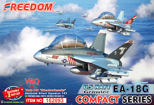 アメリカ海軍 EA-18G グラウラー VAQ-141 シャドーホークス プラモデル (フリーダムモデル コンパクトシリーズ No.162093) 商品画像