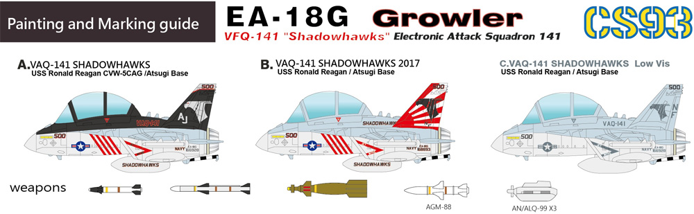 アメリカ海軍 EA-18G グラウラー VAQ-141 シャドーホークス プラモデル (フリーダムモデル コンパクトシリーズ No.162093) 商品画像_1