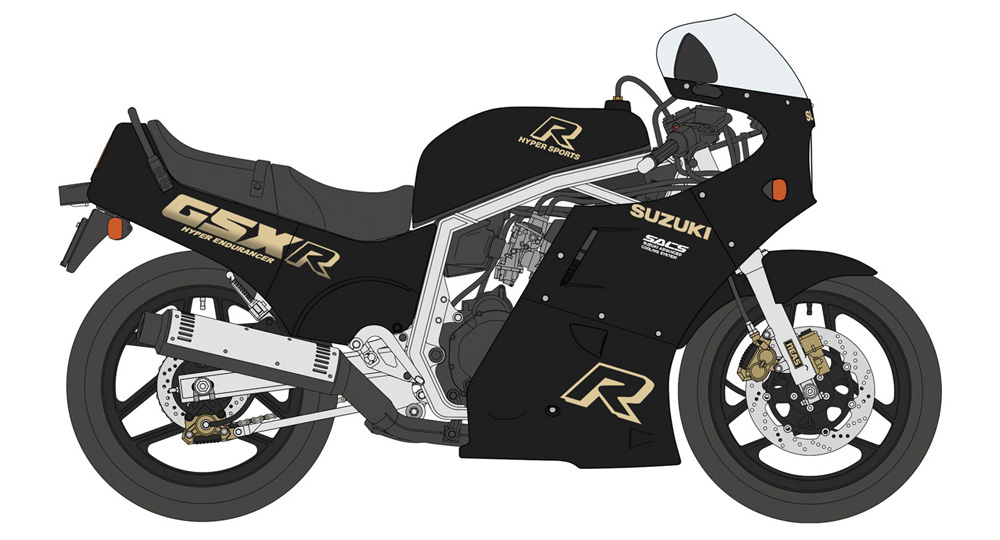 スズキ GSX-R750(H) (GR71G) ブラック/ゴールドカラー プラモデル (ハセガワ 1/12 バイクシリーズ No.21749) 商品画像_2