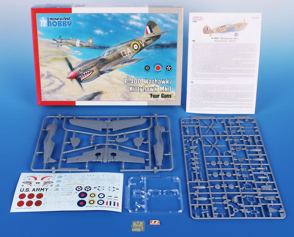 P-40D ウォーホーク/キティホーク Mk.1 4丁機銃 プラモデル (スペシャルホビー 1/72 エアクラフト プラモデル No.SH72367) 商品画像_1