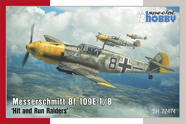 メッサーシュミット Bf109E-1/B ヒット アンド ラン レイダー プラモデル (スペシャルホビー 1/72 エアクラフト プラモデル No.SH72474) 商品画像
