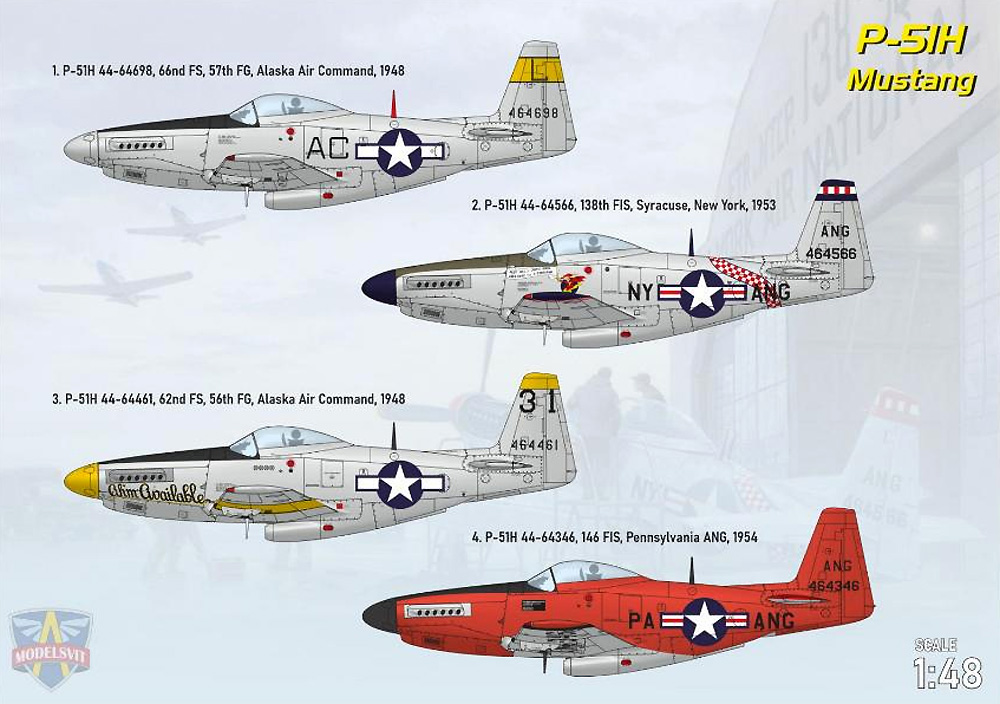 P-51H マスタング アメリカ空軍 プラモデル (モデルズビット 1/48 エアクラフト プラモデル No.4821) 商品画像_2