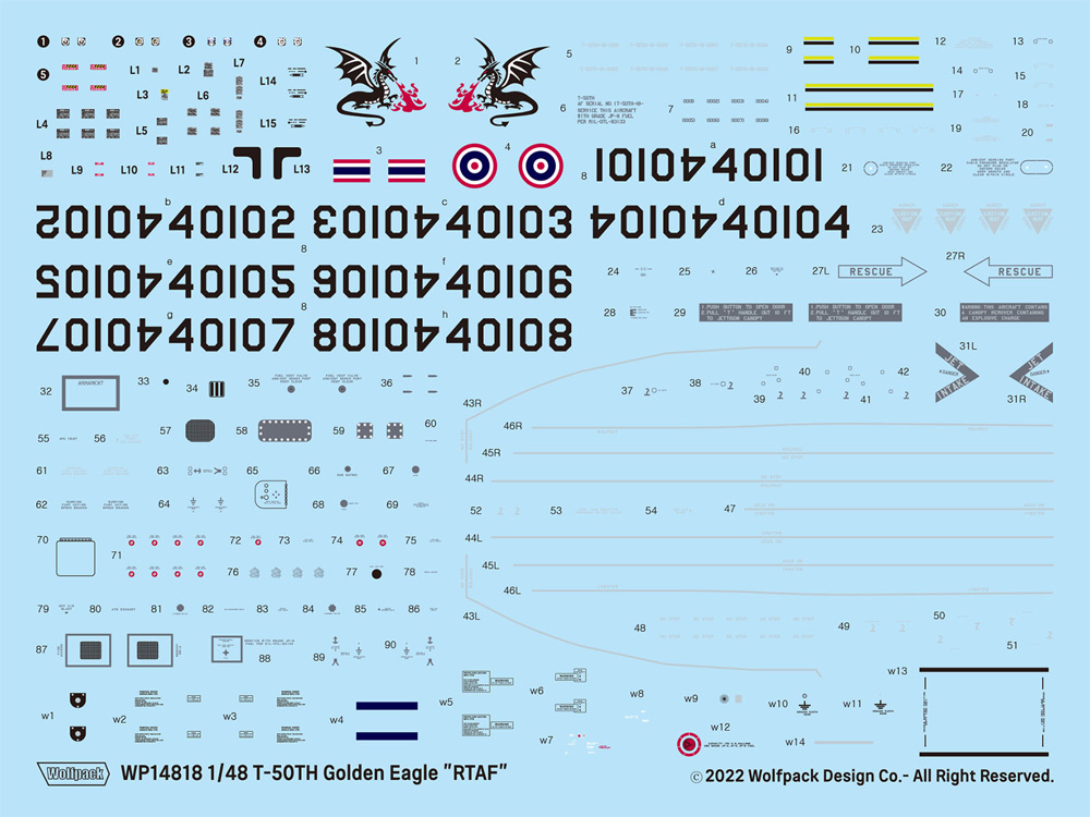 T-50TH ゴールデンイーグル タイ空軍 プレミアムエディション プラモデル (ウルフパック ウルフパックデザイン プレミアムエディションキット No.WP14818) 商品画像_2