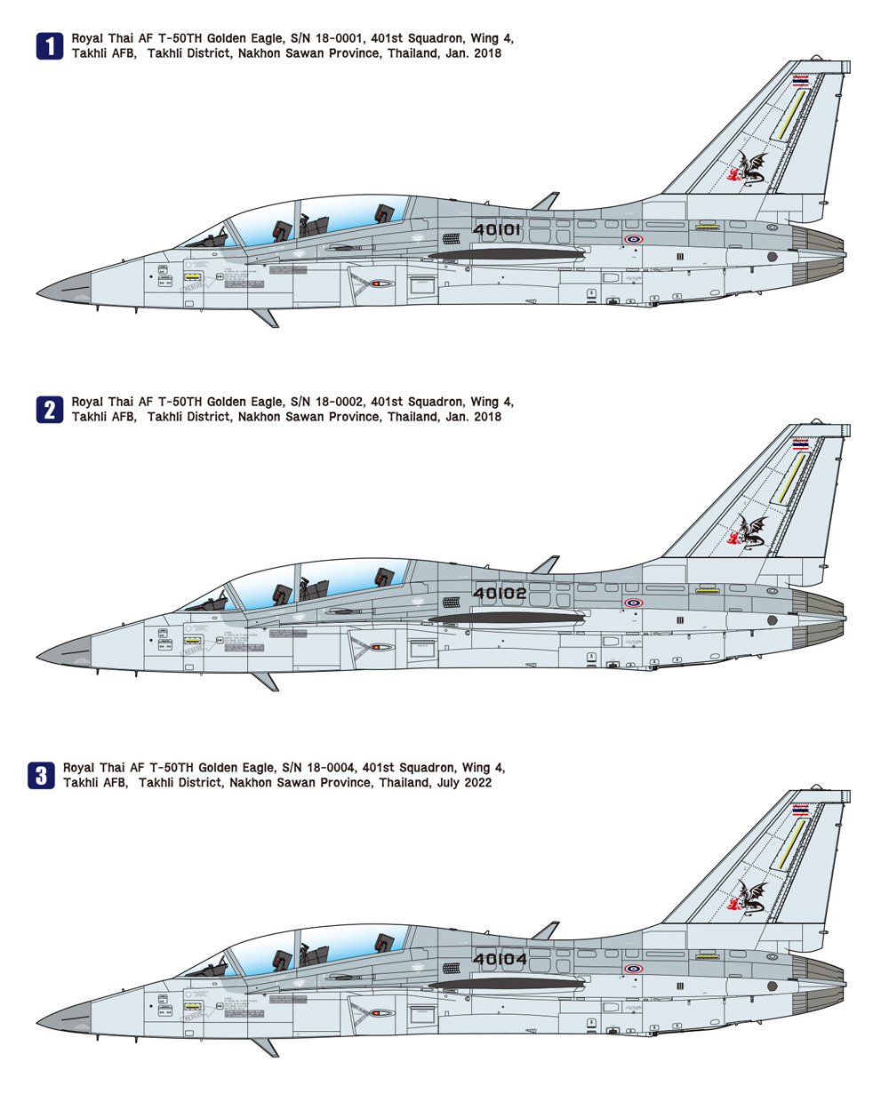 T-50TH ゴールデンイーグル タイ空軍 プレミアムエディション プラモデル (ウルフパック ウルフパックデザイン プレミアムエディションキット No.WP14818) 商品画像_3