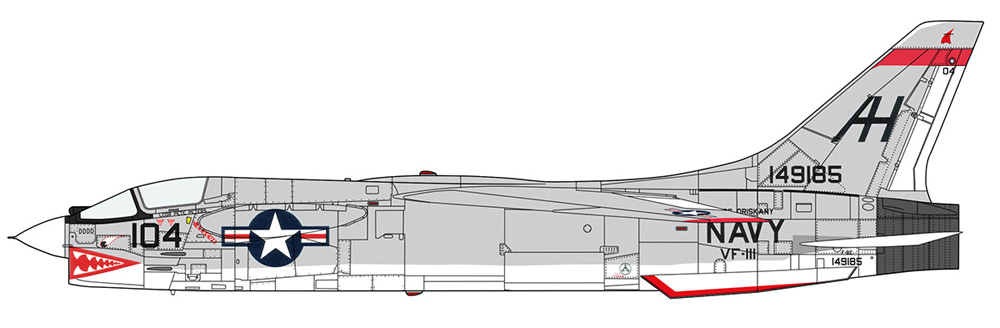F-8E クルーセイダー VF-111 サンダウナーズ プラモデル (ハセガワ 1/48 飛行機 限定生産 No.07524) 商品画像_1