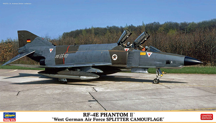 RF-4E ファントム 2 西ドイツ空軍 スプリッター迷彩 プラモデル (ハセガワ 1/72 飛行機 限定生産 No.02445) 商品画像