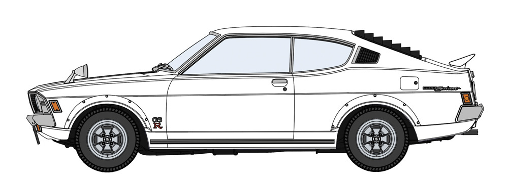 三菱 ギャラン GTO 2000GSR 前期型 w/リアウイング プラモデル (ハセガワ 1/24 自動車 限定生産 No.20678) 商品画像_2