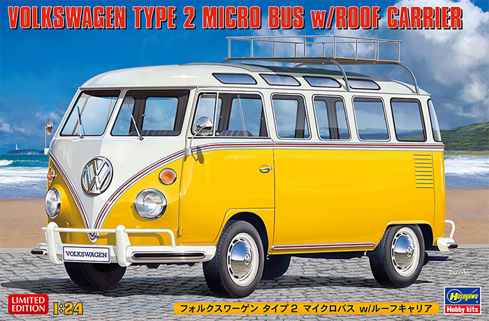 フォルクスワーゲン タイプ2 マイクロバス w/ルーフキャリア プラモデル (ハセガワ 1/24 自動車 限定生産 No.20689) 商品画像