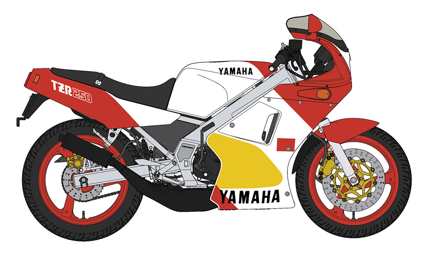 ヤマハ TZR250 (2AW) 特別仕様車 プラモデル (ハセガワ 1/12 バイク 限定生産 No.21759) 商品画像_1