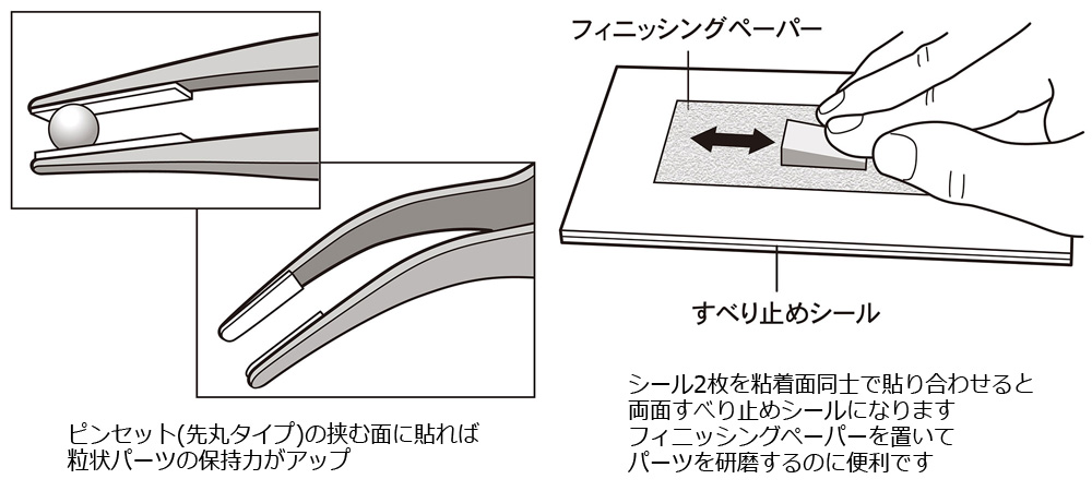 強力すべり止めシール (75×150mm) シート (タミヤ メイクアップ材 No.87227) 商品画像_4