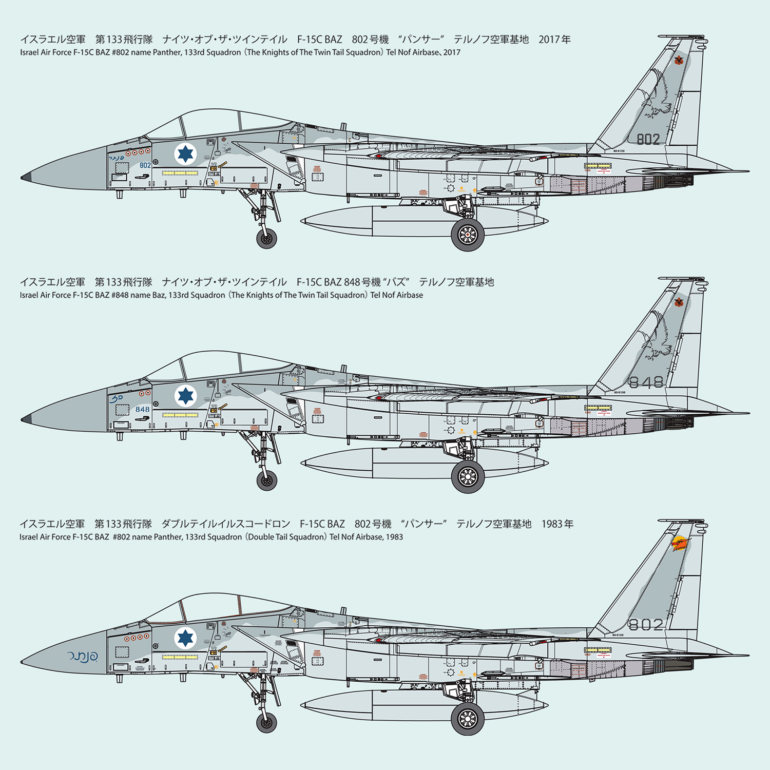イスラエル空軍 F-15C 戦闘機 バズ プラモデル (ファインモールド 1/72 航空機 限定品 No.FX001) 商品画像_1