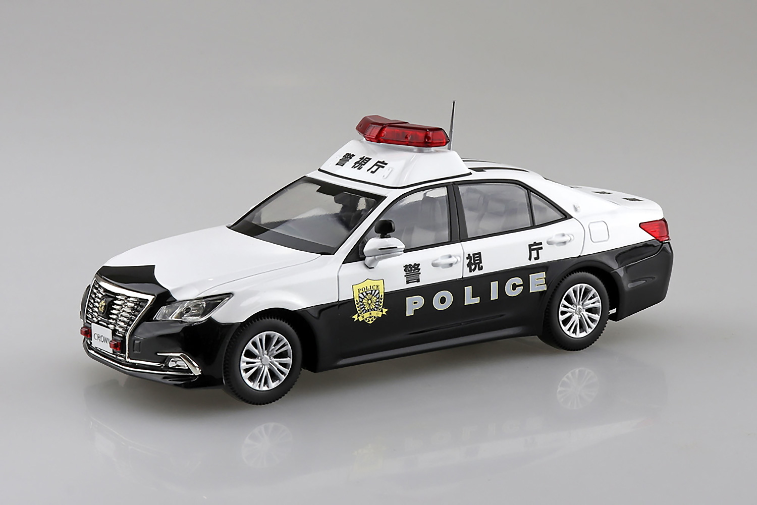 トヨタ クラウン パトロールカー プラモデル (アオシマ 1/32 楽プラ スナップキット No.001-PC) 商品画像_1