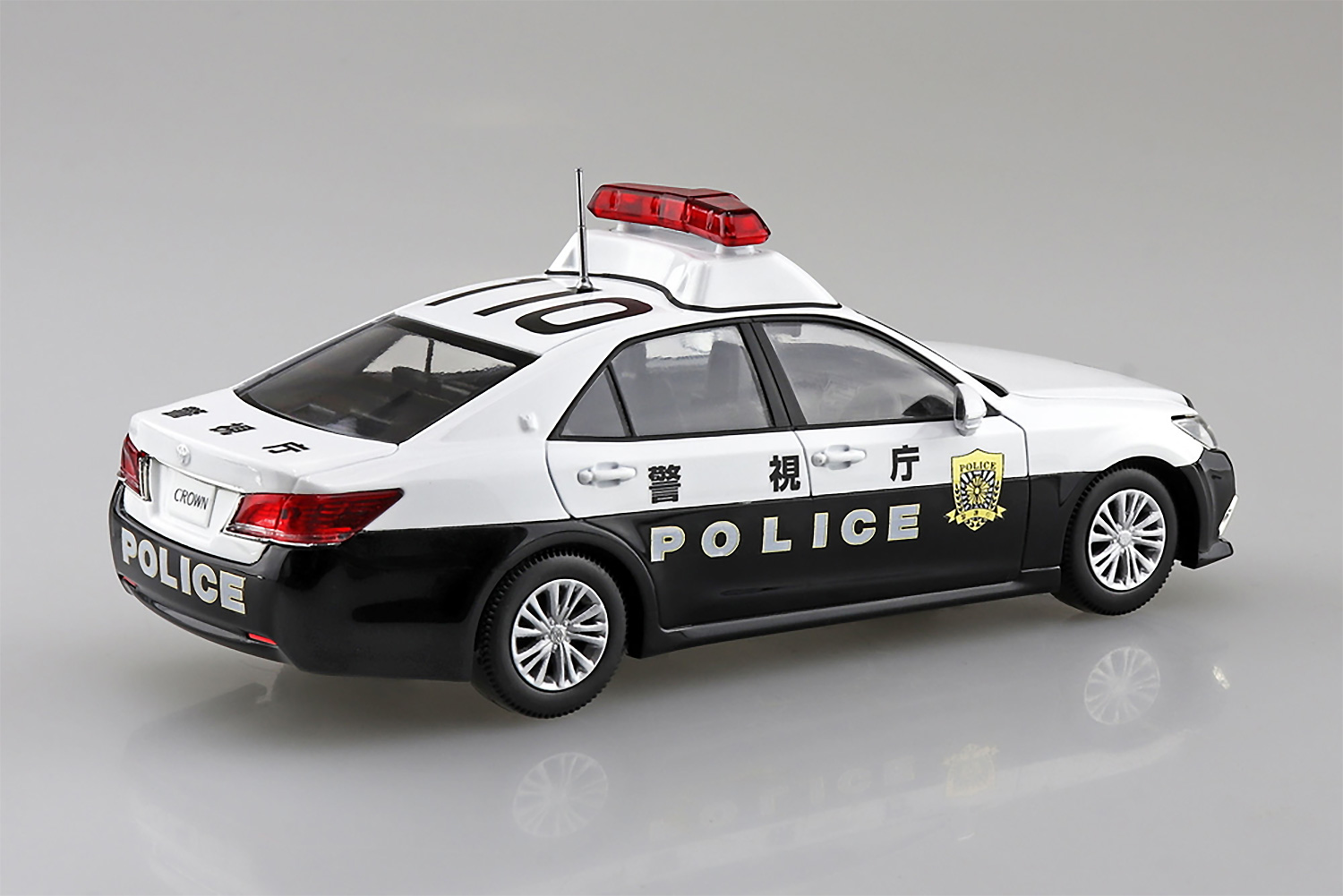 トヨタ クラウン パトロールカー プラモデル (アオシマ 1/32 楽プラ スナップキット No.001-PC) 商品画像_2