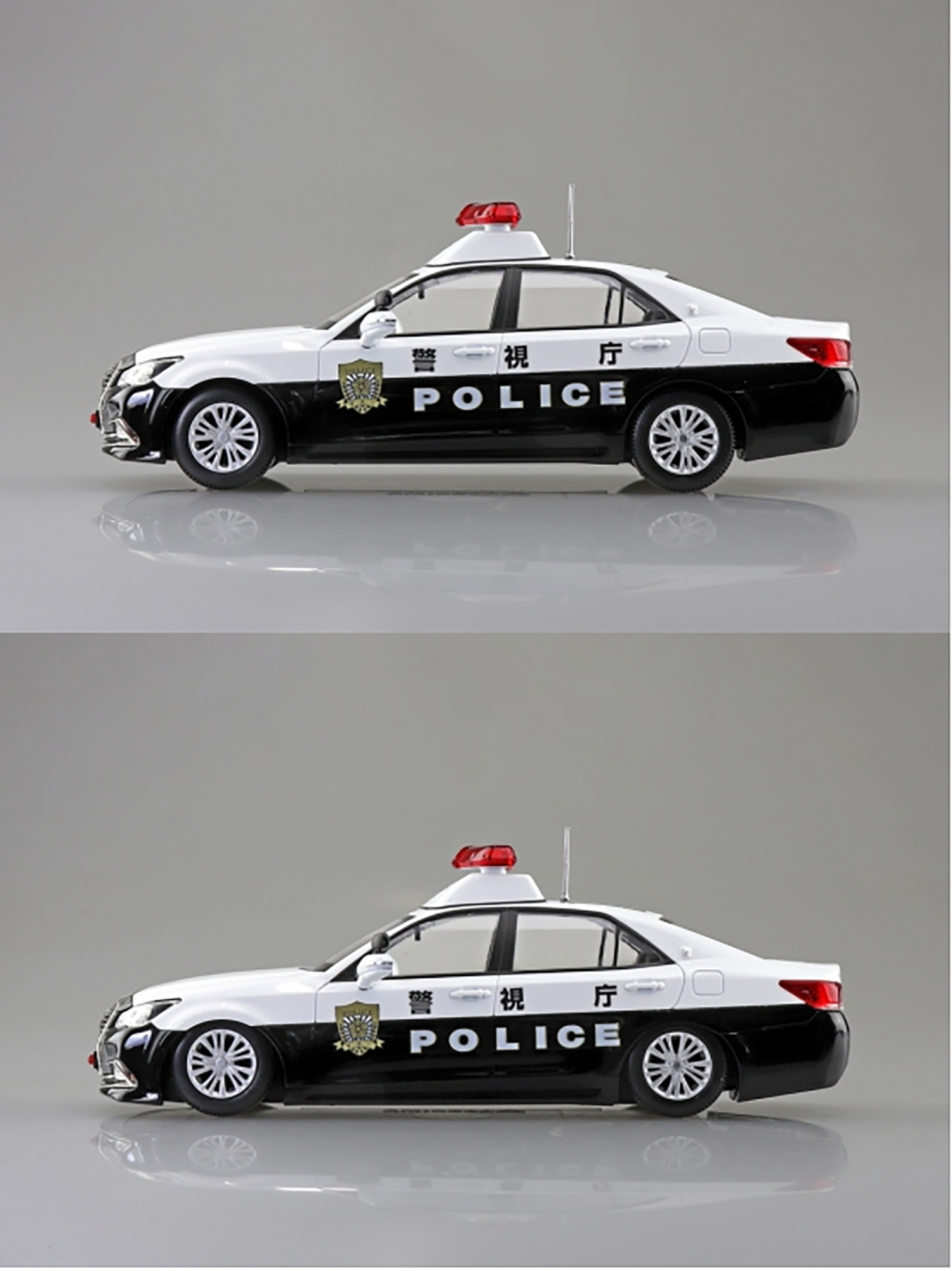 トヨタ クラウン パトロールカー プラモデル (アオシマ 1/32 楽プラ スナップキット No.001-PC) 商品画像_3